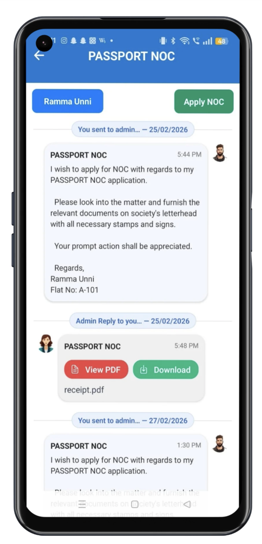 Passport NOC Application